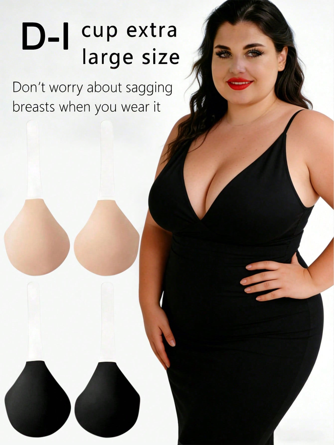 Silicone Bra Adhesive - 1 Pair Plus Size Self-Adhesive Lift