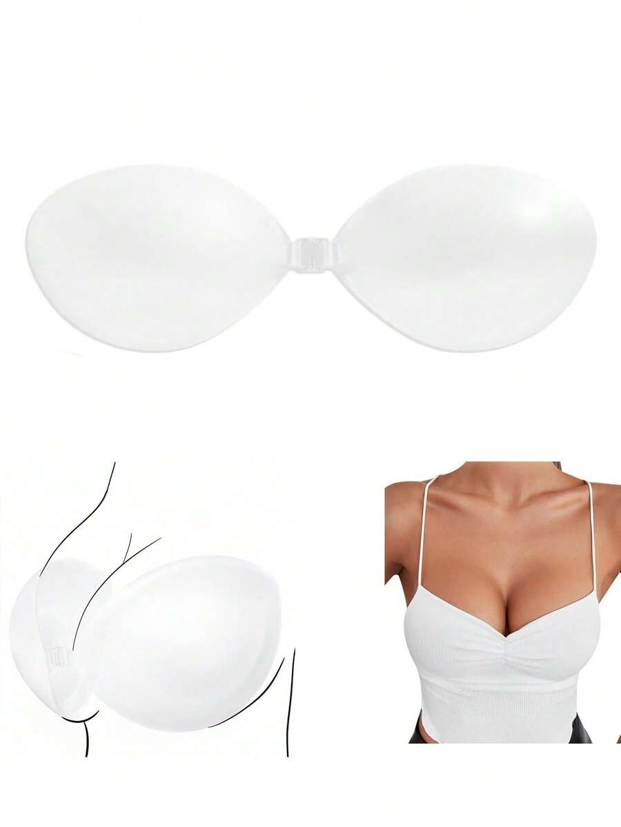 Strapless Bra Backless - 1 Pair Invisible Strapless Silicone Push-Up
