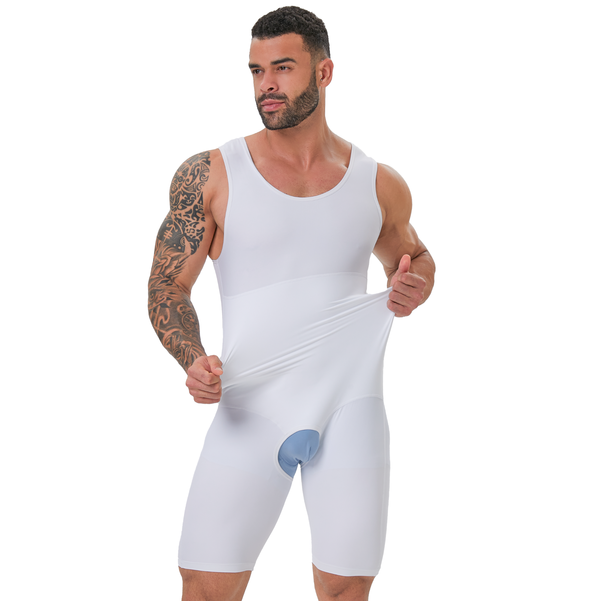 Men's Double Layer Tummy Contr - Shapewear Bodysuit Firm 리뷰 및 가격