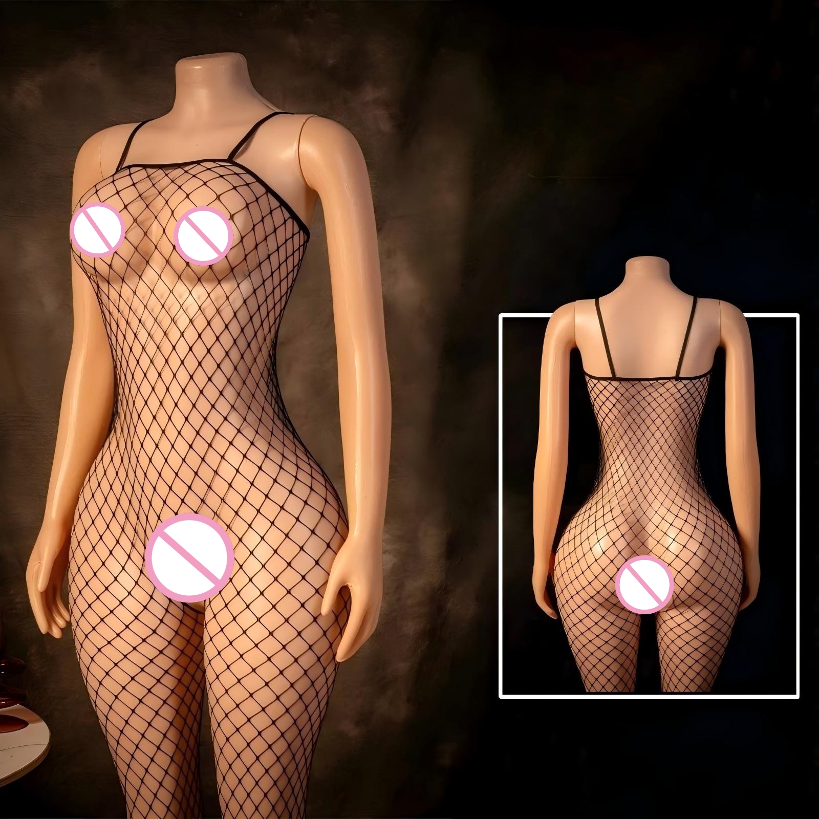Breast Wrapping Teddies Bodysu - Bodystocking Fishnet 리뷰 및 가격