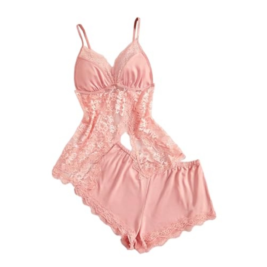 OYOANGLE Women's 2 Pcs Pajama  - Cami Top Lace 리뷰 및 가격