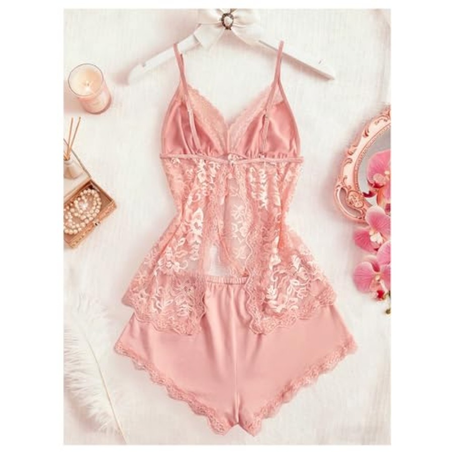 OYOANGLE Women's 2 Pcs Pajama  - Cami Top Lace 리뷰 및 가격