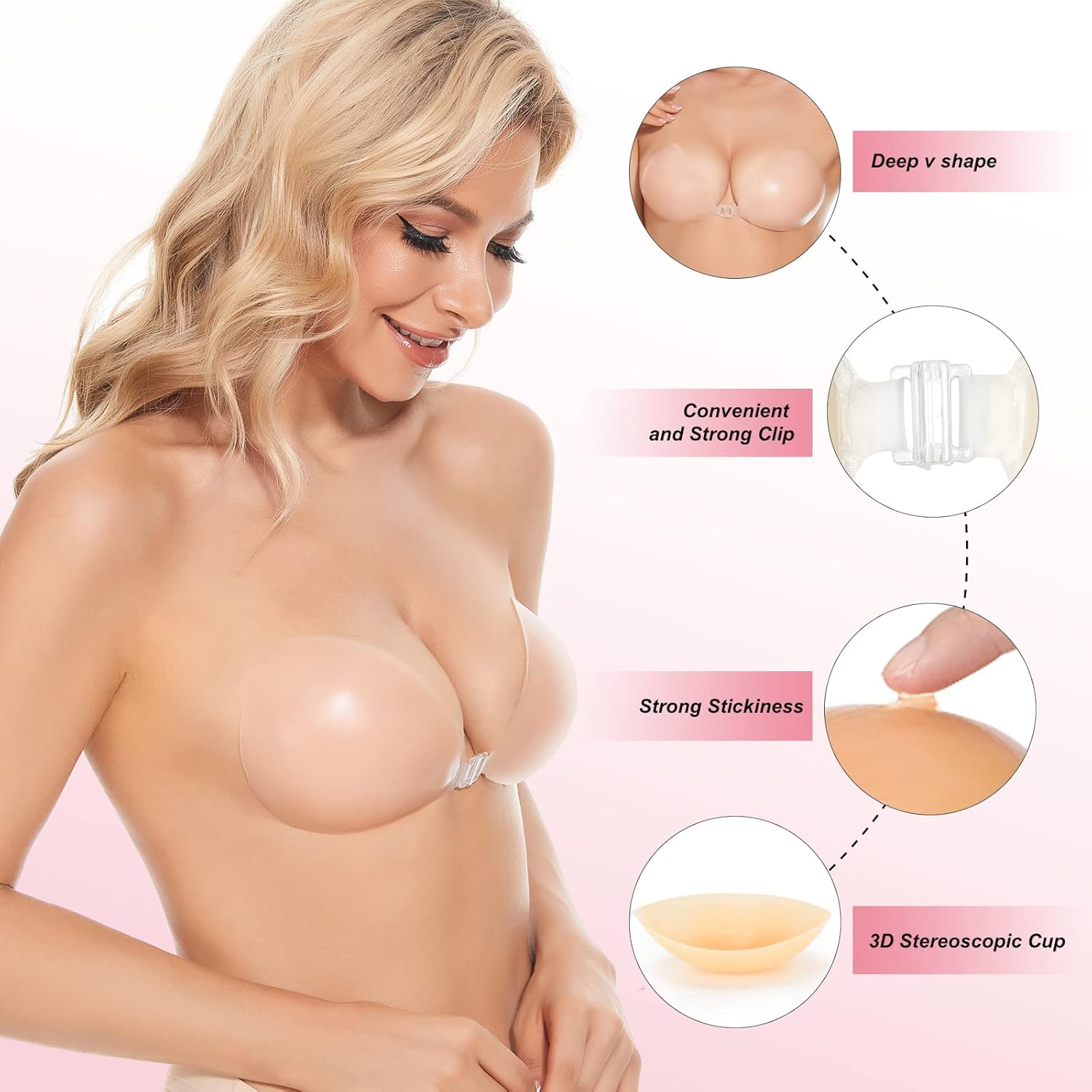 Sticky Bra Push Up Adhesive Br - Silicone Bra Adhesive 리뷰 및 가격
