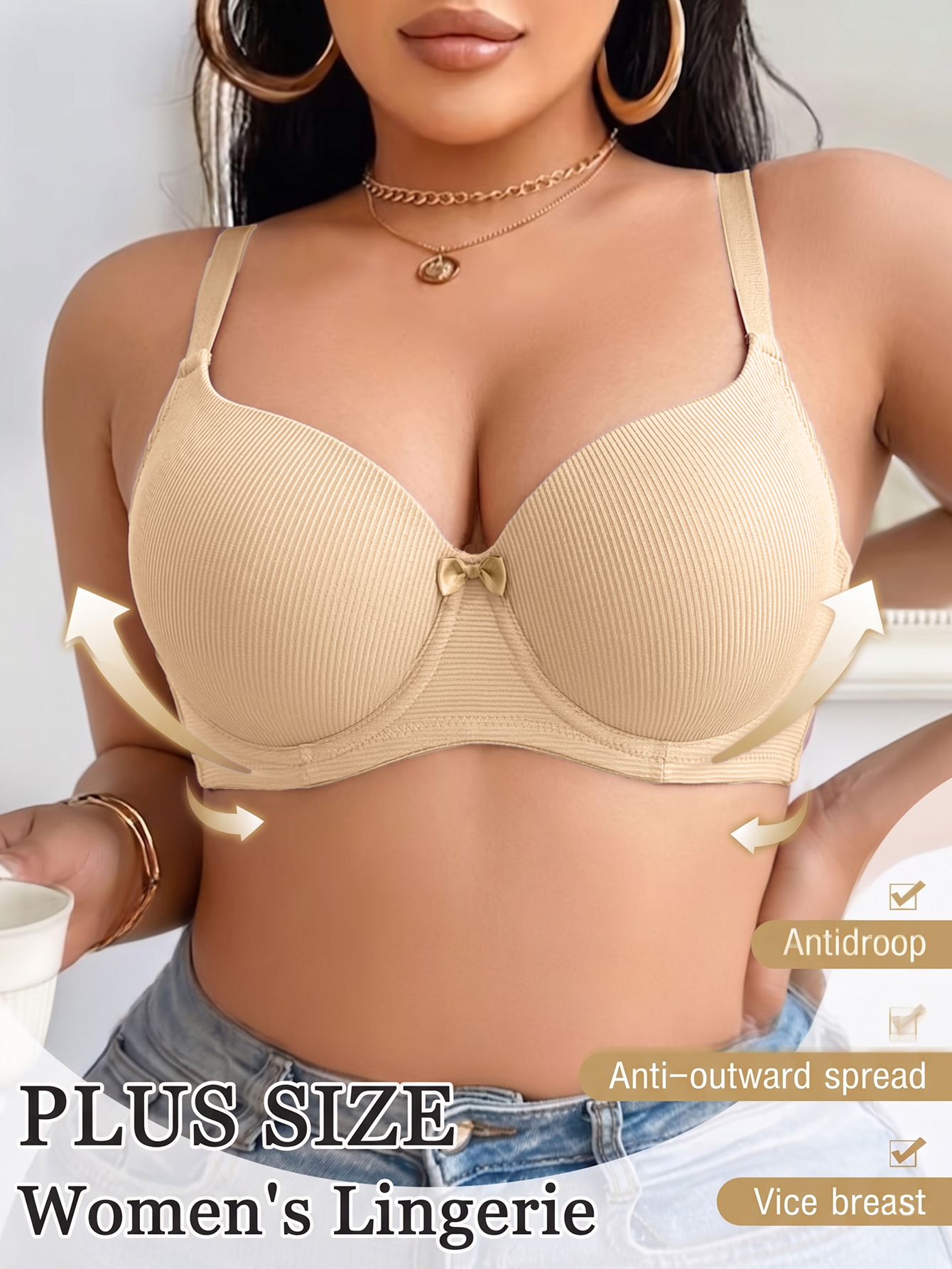 Plus Size Anti-Sagging Women B - Push Up Bra Padded 리뷰 및 가격
