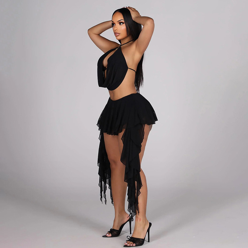 Women Sexy Solid Mesh 2 Piece  - Cami Top Lace 리뷰 및 가격