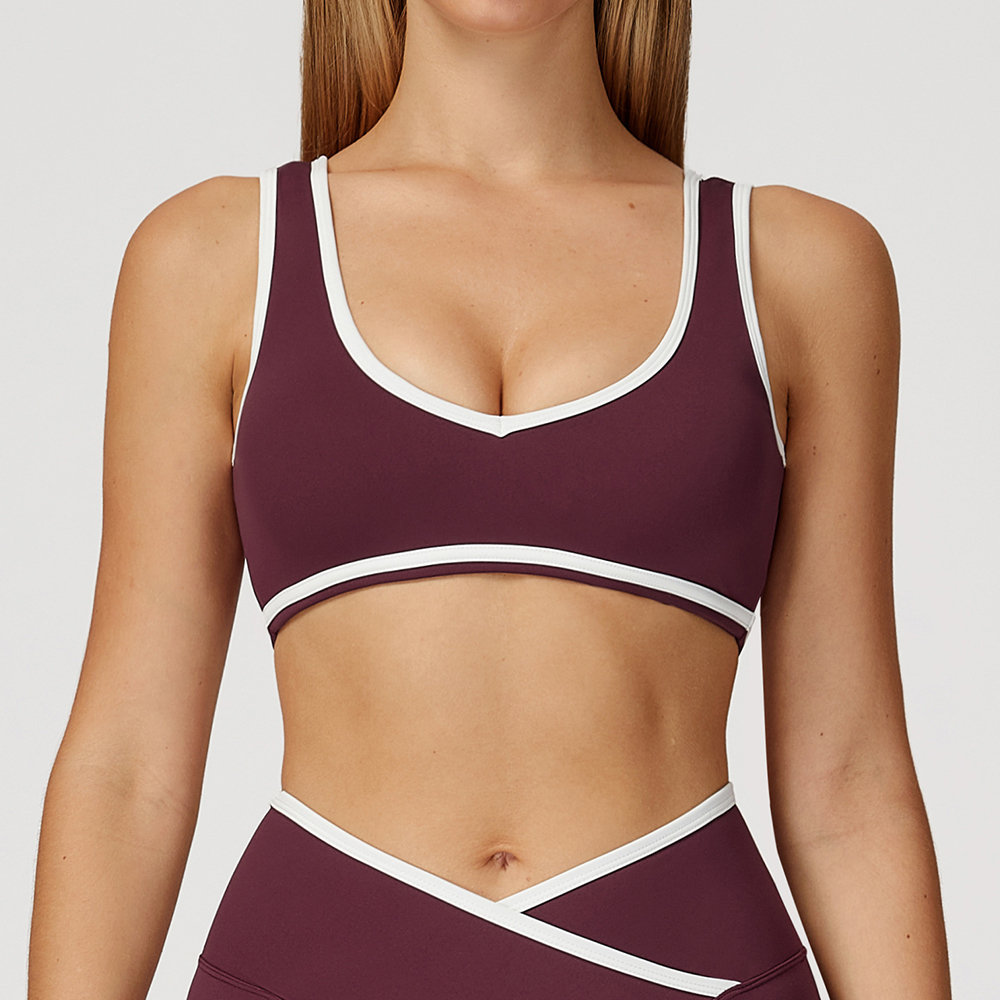 V-Neck Sports Bra Women Top Pu - Push Up Bra Padded 리뷰 및 가격