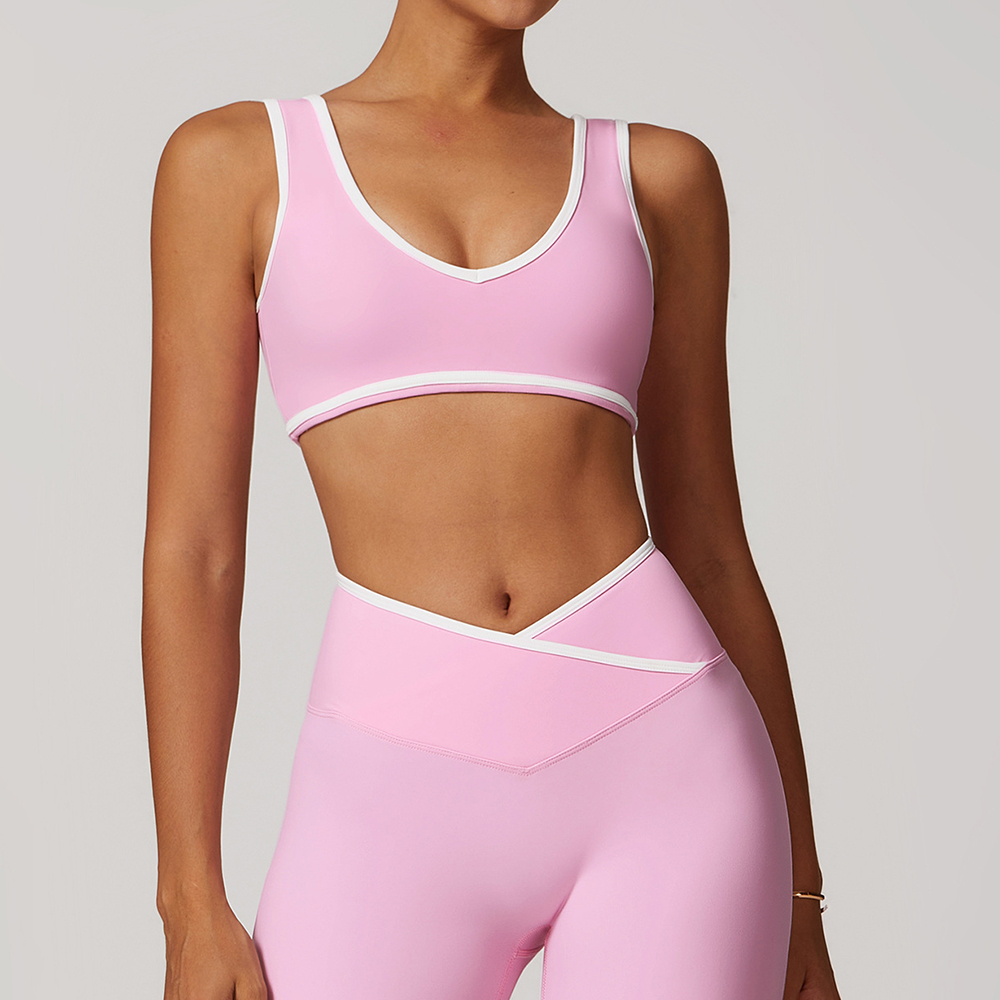 V-Neck Sports Bra Women Top Pu - Push Up Bra Padded 리뷰 및 가격