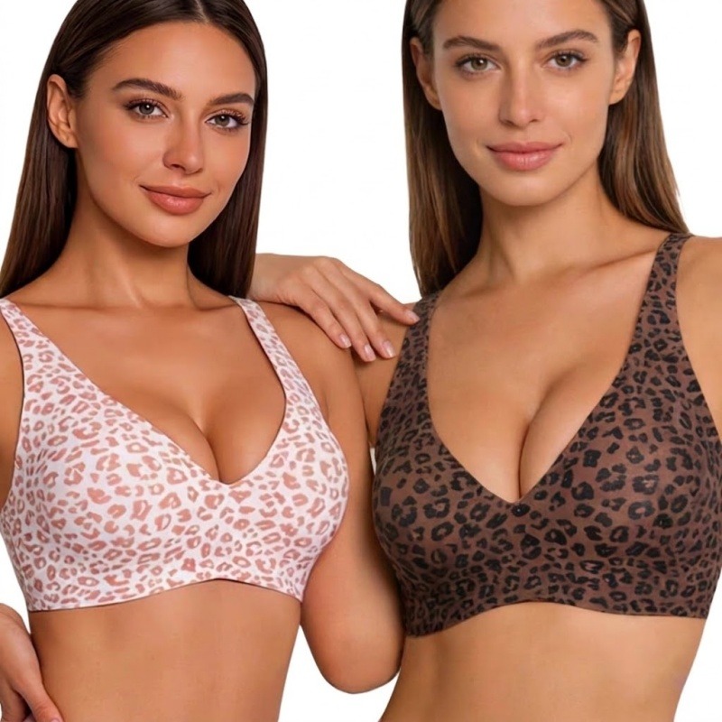 Leopard Print Wireless Jelly S - Seamless Underwear Women 리뷰 및 가격