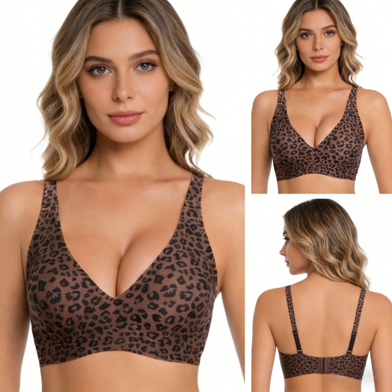 Leopard Print Wireless Jelly S - Seamless Underwear Women 리뷰 및 가격