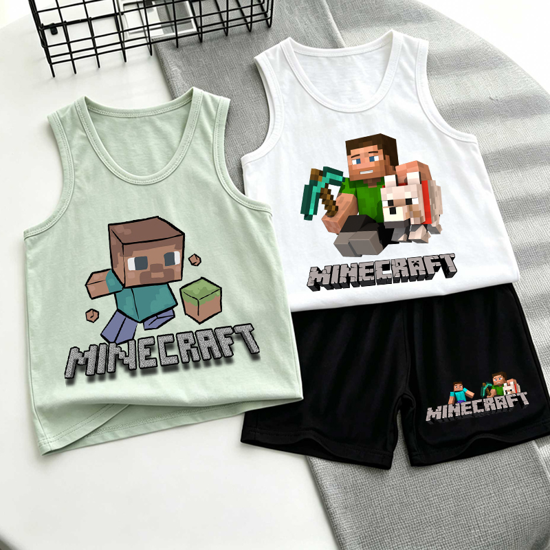 Minecrafted Children Vest+shor - Boyshort Underwear 리뷰 및 가격