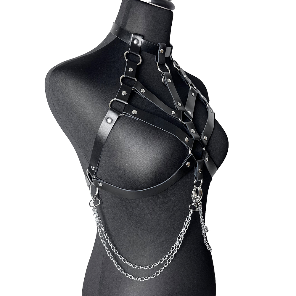Chain with Leather Lingerie Wo - Garter Belt Set 리뷰 및 가격
