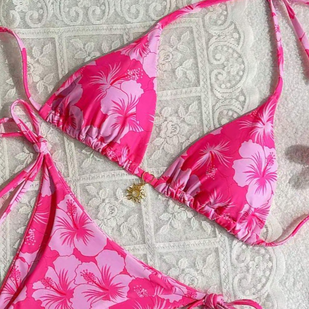 Women's Printed Vest Bikini+Th - Thong Bikini Women 리뷰 및 가격
