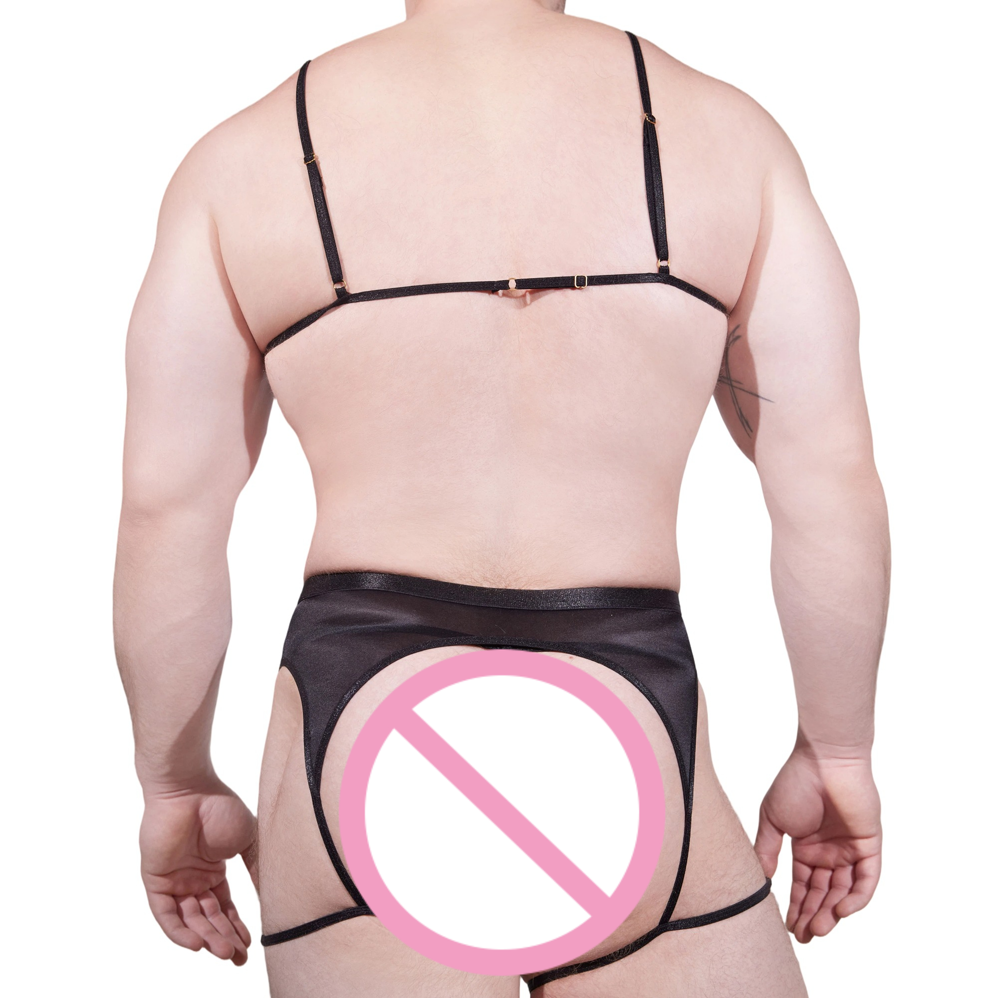 Men Novelty See-through Lace L - Garter Belt Set 리뷰 및 가격
