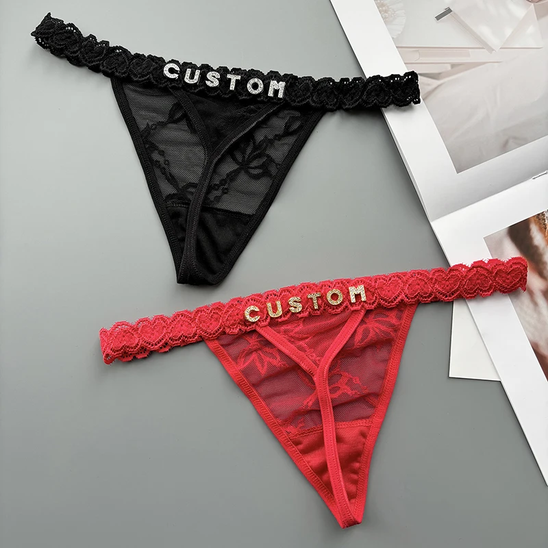 Personality Custom Thong Name  - Thong Bikini Women 리뷰 및 가격