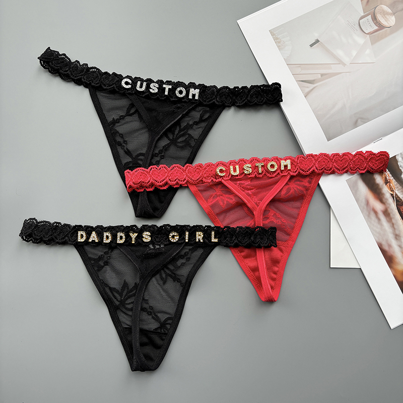 Personality Custom Thong Name  - Thong Bikini Women 리뷰 및 가격