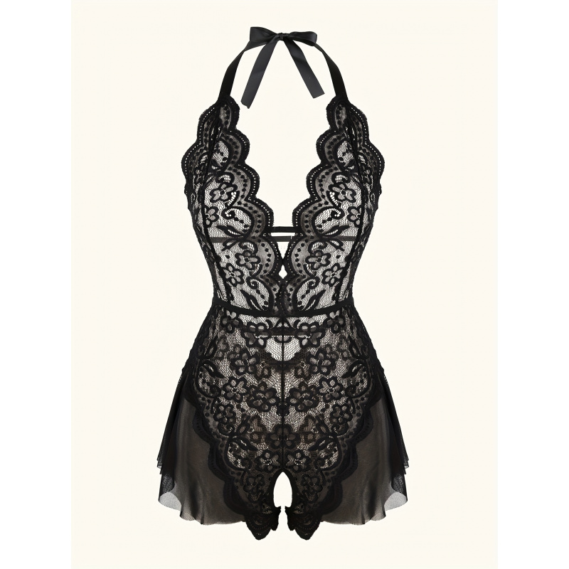 Charming Lace Mesh Teddy, Scal - Lace Teddy Lingerie 리뷰 및 가격