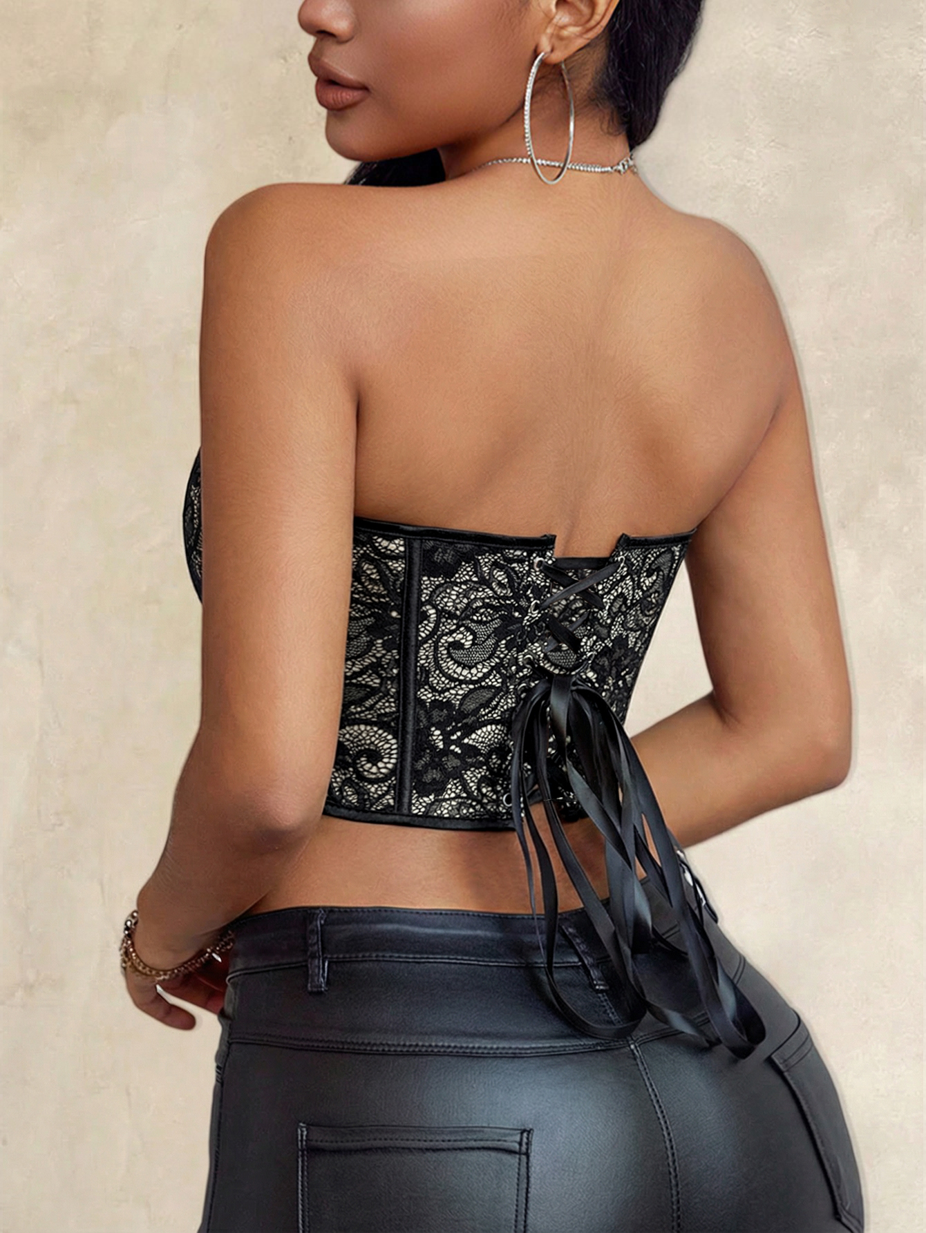 Sexy black lace heart-shaped s - Strapless Bra Backless 리뷰 및 가격