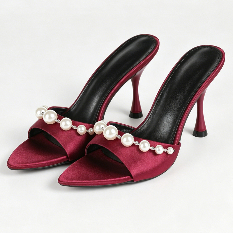 Elegant Satin Heeled Sandals W - Slip Dress Satin 리뷰 및 가격