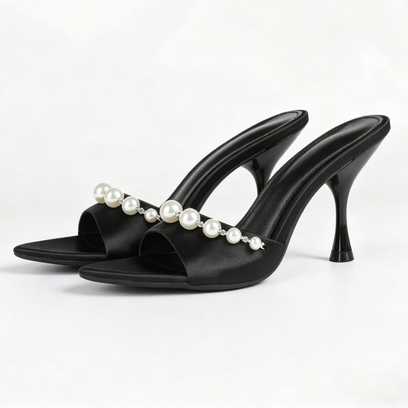 Elegant Satin Heeled Sandals W - Slip Dress Satin 리뷰 및 가격