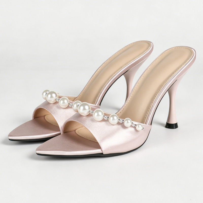 Elegant Satin Heeled Sandals W - Slip Dress Satin 리뷰 및 가격