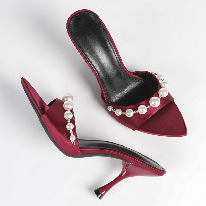 Elegant Satin Heeled Sandals W - Slip Dress Satin 리뷰 및 가격