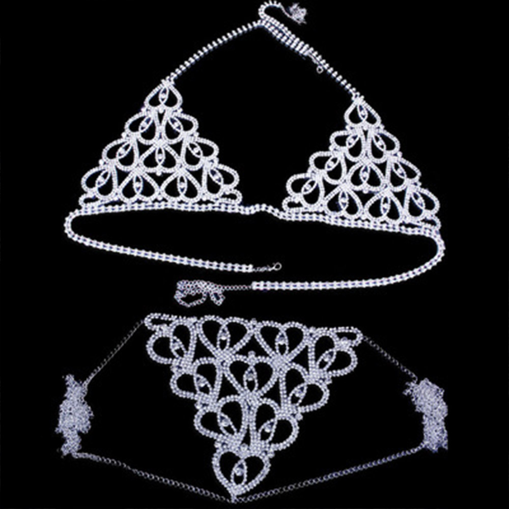 Fashion Rhinestone Heart Bra T - Thong Bikini Women 리뷰 및 가격