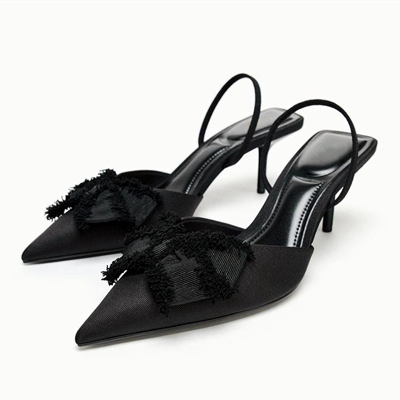 Fashion Black Satin Butterfly  - Slip Dress Satin 리뷰 및 가격