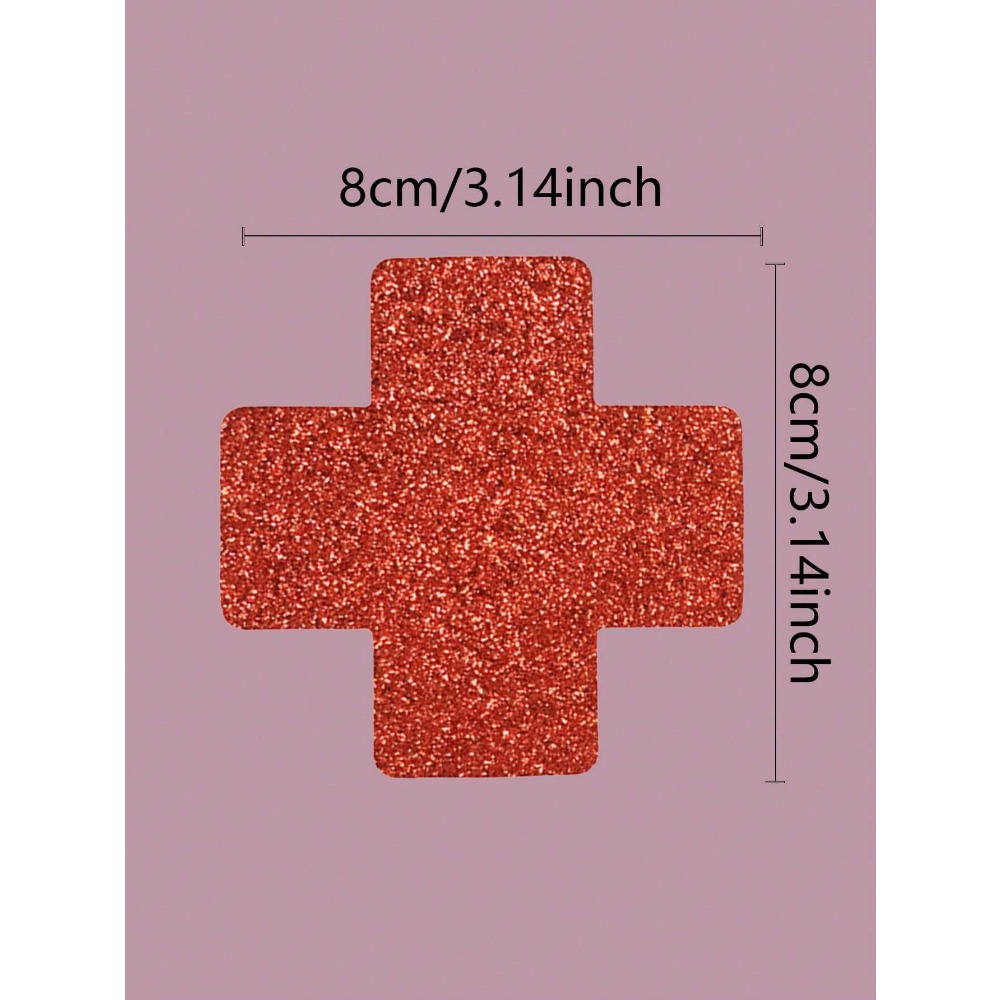 8pcs Glitter Cross Nipple Past - Nipple Cover Pasties 리뷰 및 가격