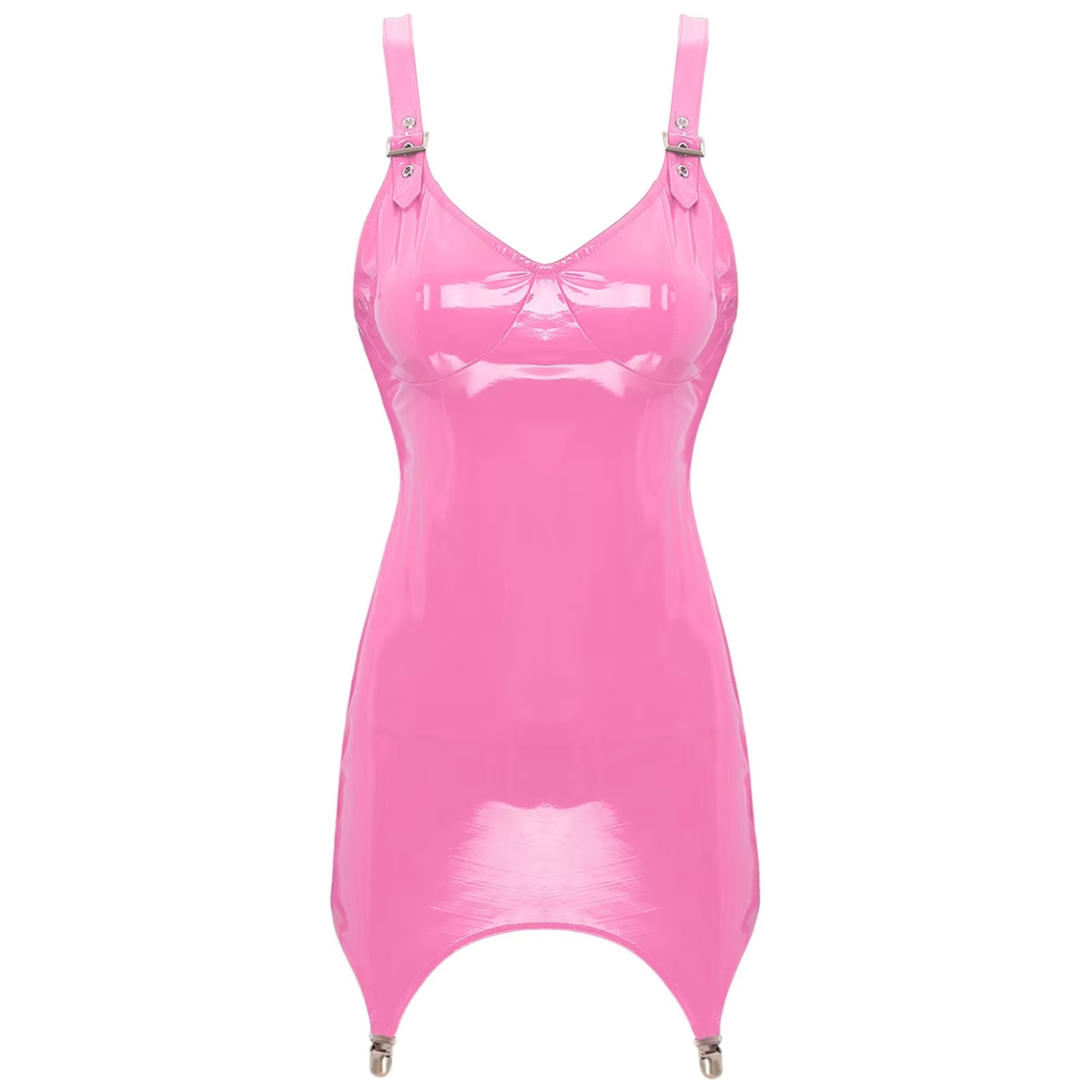 Womens Shiny Metallic PVC Leat - Babydoll Chemise Night 리뷰 및 가격