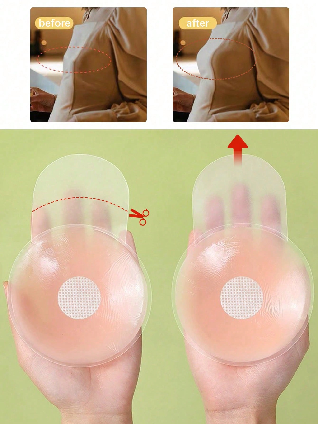 6.5cm Invisible Silicone Breas - Silicone Bra Adhesive 리뷰 및 가격