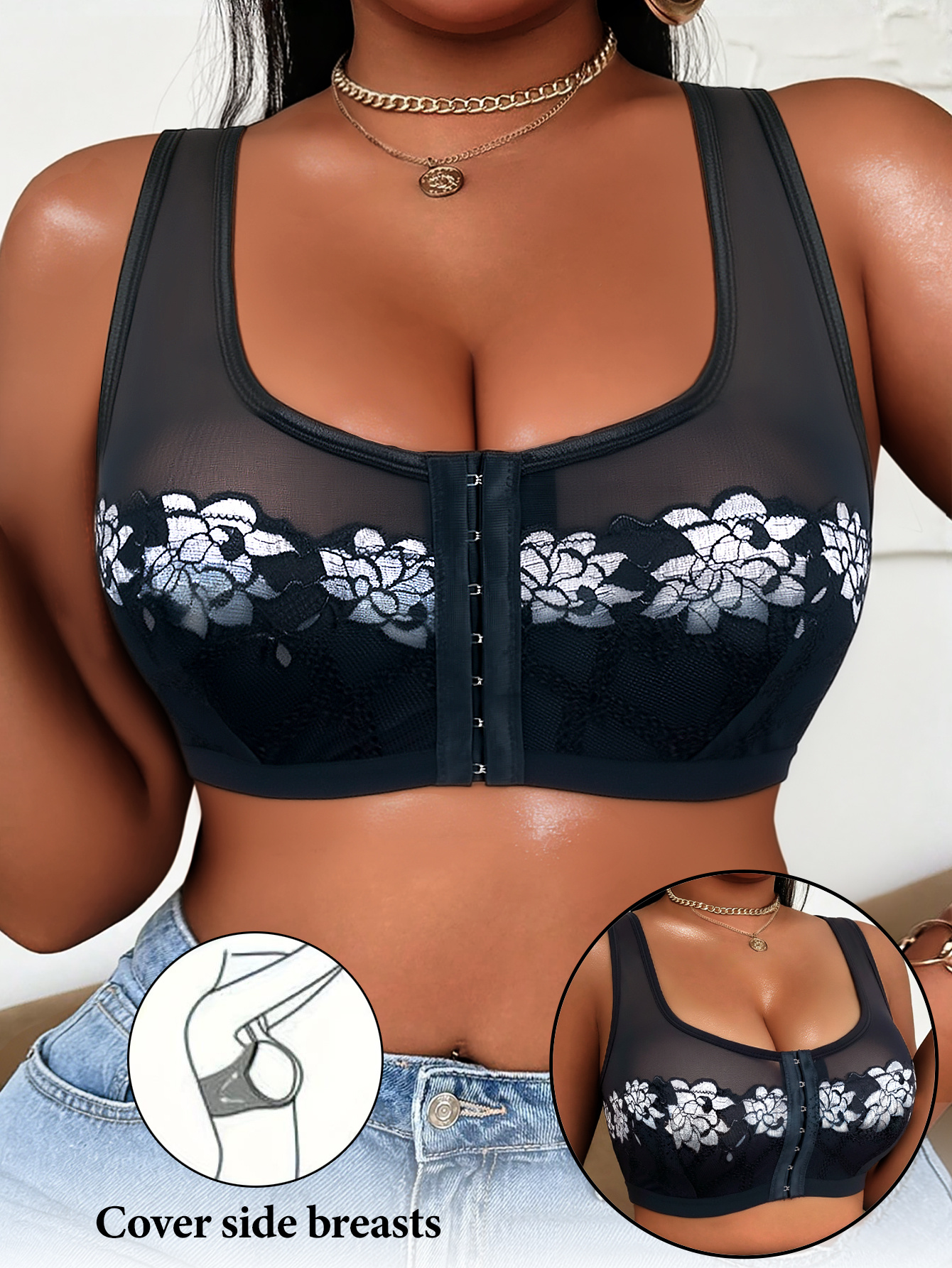 1PC Women's Push-up Bra, Wide  - Push Up Bra Padded 리뷰 및 가격