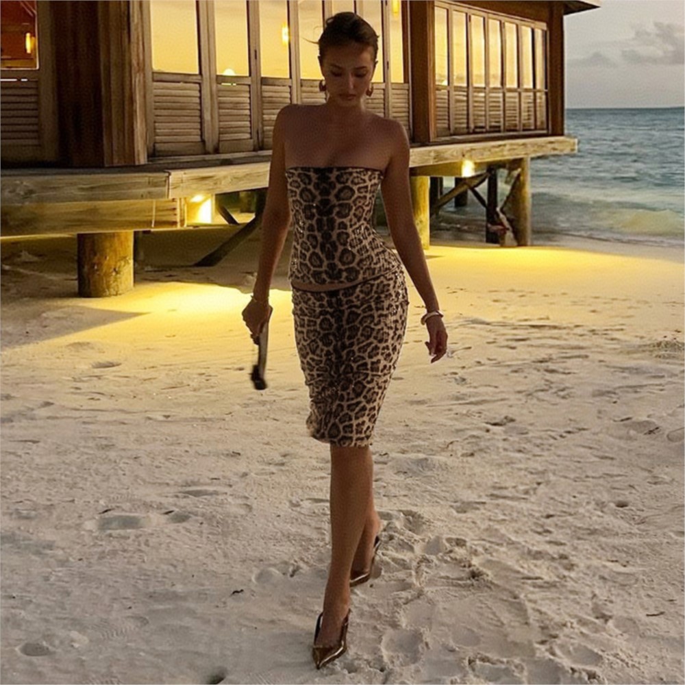 Woman 2 Piece Set Outfit Sexy  - Strapless Bra Backless 리뷰 및 가격