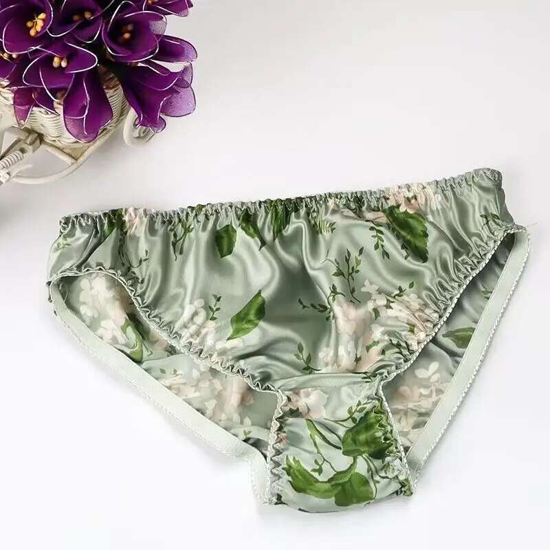 Summer Floral Print Ice Silk M - Boyshort Underwear 리뷰 및 가격