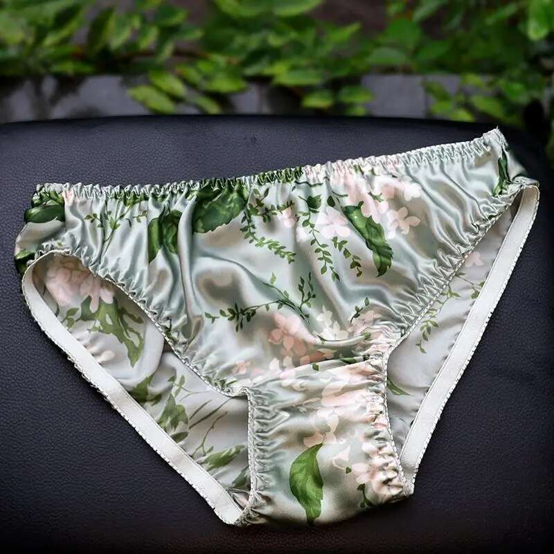 Summer Floral Print Ice Silk M - Boyshort Underwear 리뷰 및 가격