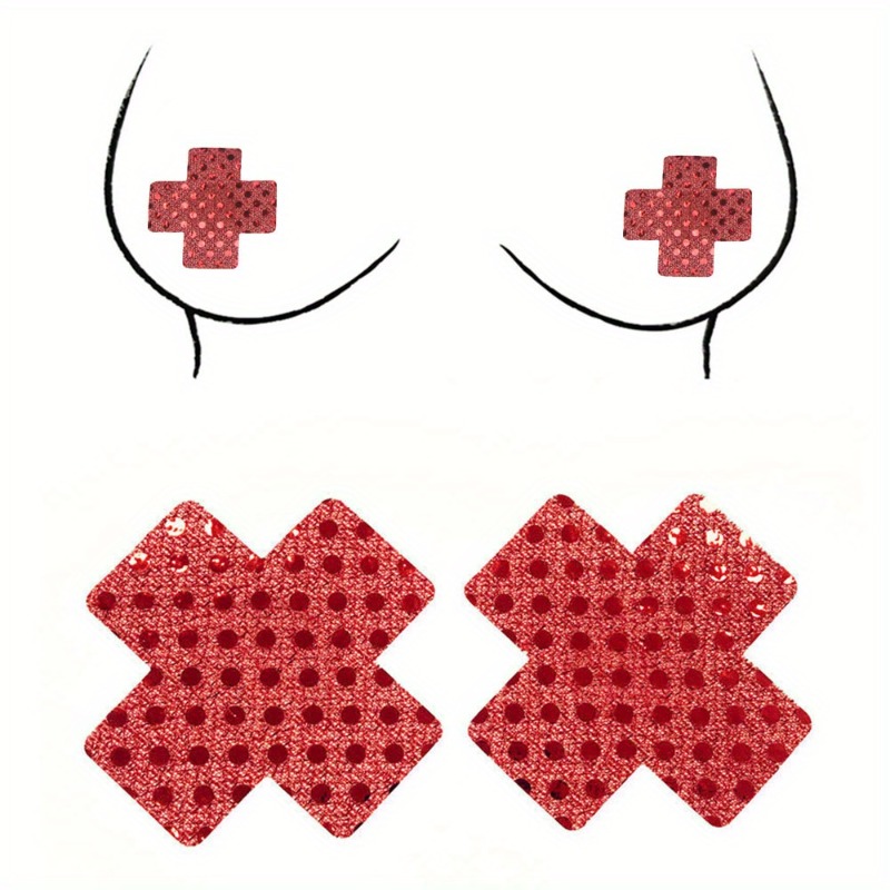 Red Cross Design Nipple Covers - Nipple Cover Pasties 리뷰 및 가격
