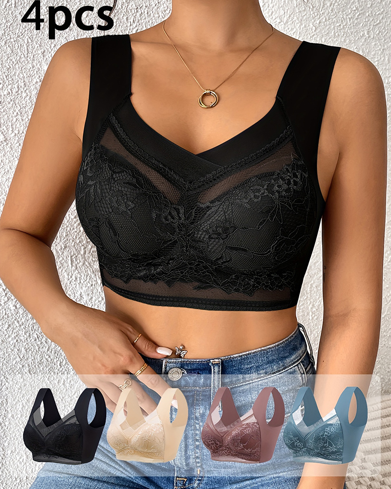 4Pcs Plus Size Women Seamless  - Push Up Bra Padded 리뷰 및 가격