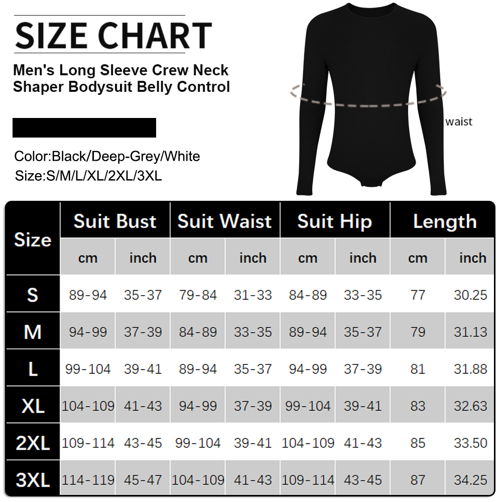 Mens Long Sleeve Bodysuit Full - Shapewear Bodysuit Firm 리뷰 및 가격