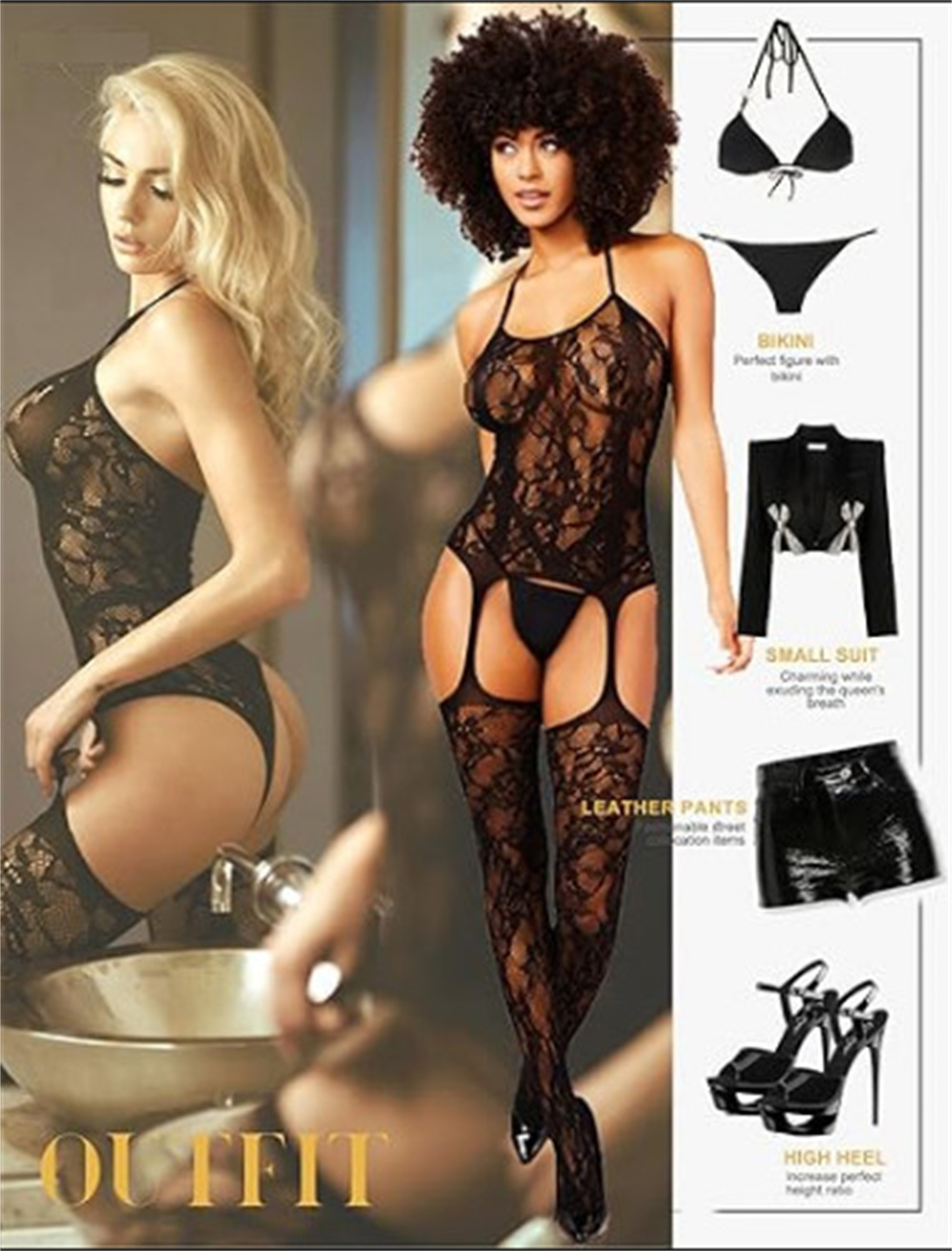 Womens Sexy Costumes Suit Lace - Bodystocking Fishnet 리뷰 및 가격