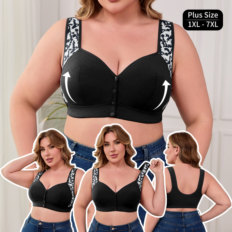 XL-7XL Plus Size Front Buckle  - Seamless Underwear Women 리뷰 및 가격